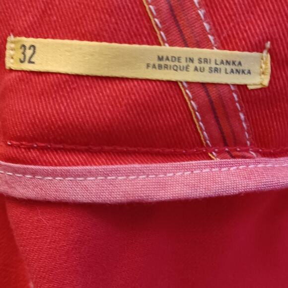 Anthropologie Maeve Red High-Rise Wide Leg Stretch Jeans. Size 32 - Picture 11 of 13